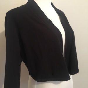 Charter Club black cropped cardigan 1X EUC
